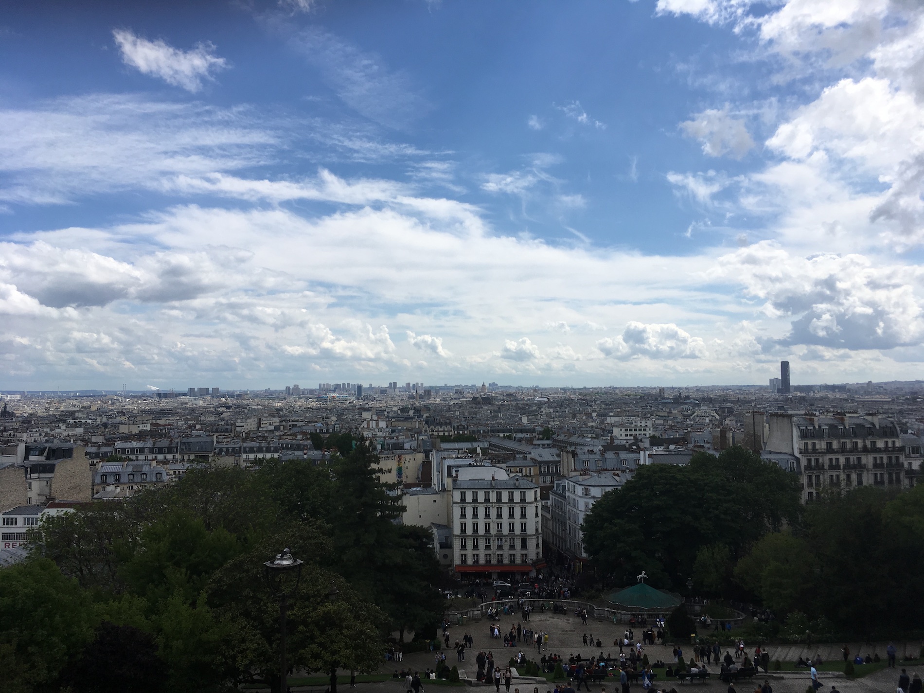 The city of paris from a raised position, photo by Hoverbear